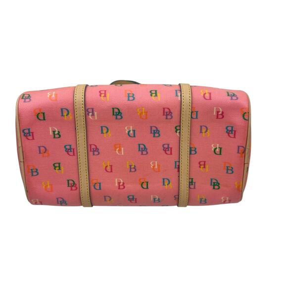 Dooney & Bourke Y2K Rainbow Barrel Bag Monogram Pink LIKE NEW - Picture 4 of 9